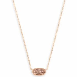 Kendra Scott Elise Rose Gold Drusy Pendant
